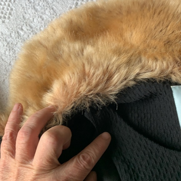 💋🔥NWT Vintage Tracy Reese New York Faux Fur Jacket Top 4 - Picture 6 of 16